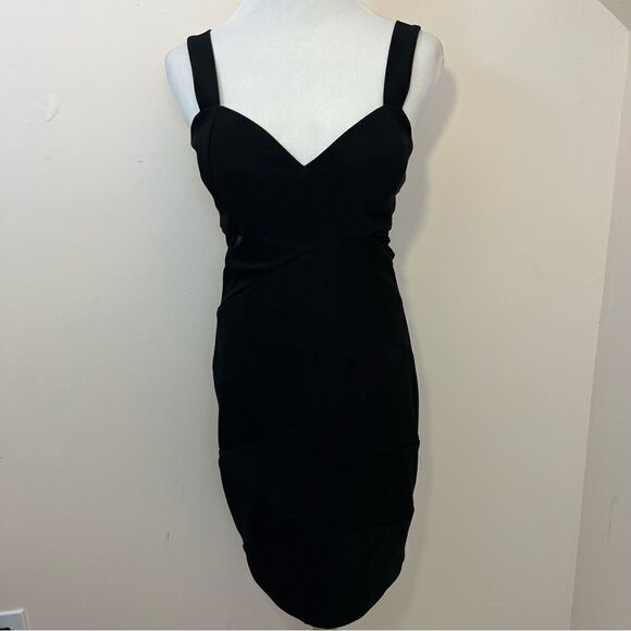 Honey and Rosie Black Bodycon Bandage Dress S/M - Picture 1 of 7